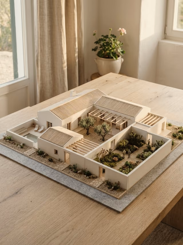 Maquete de um projeto imobiliário.